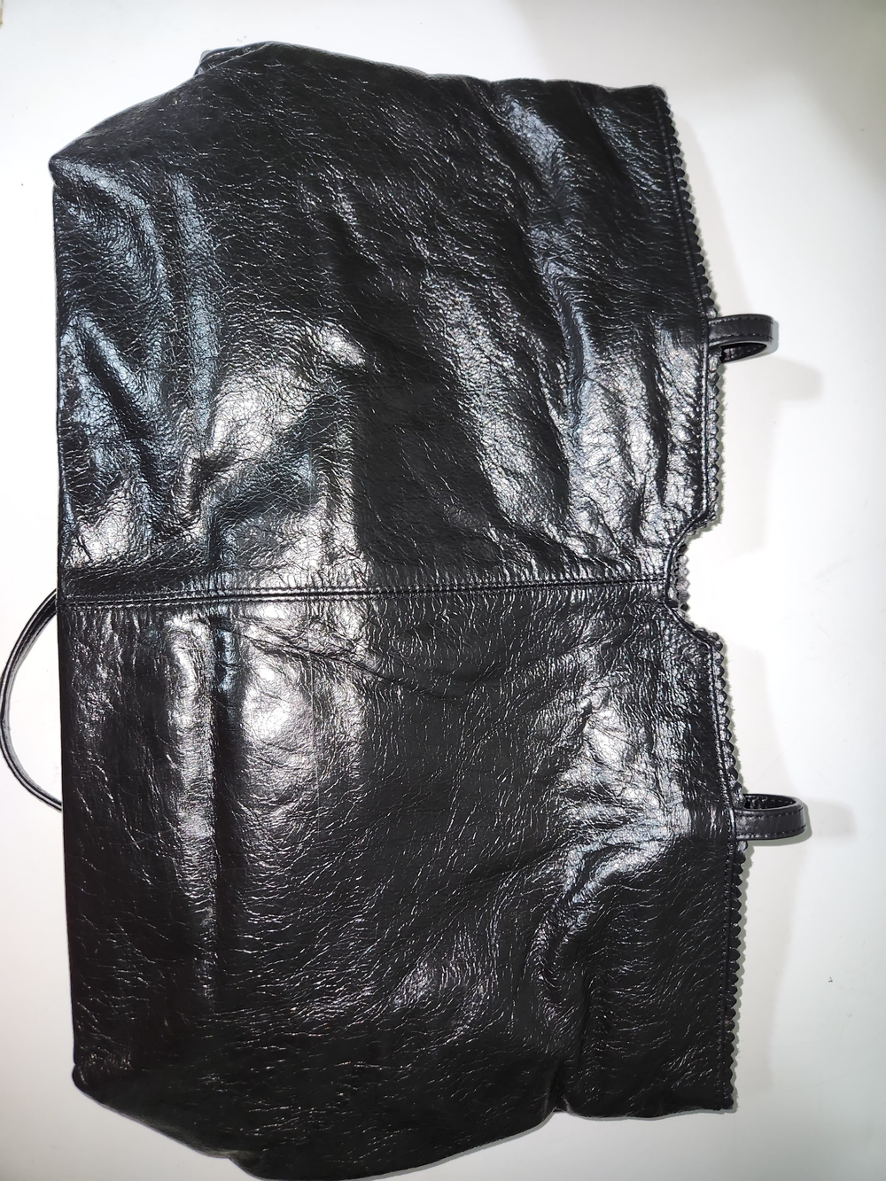 Black Leather Men’s Tote Bag